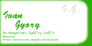 ivan gyory business card